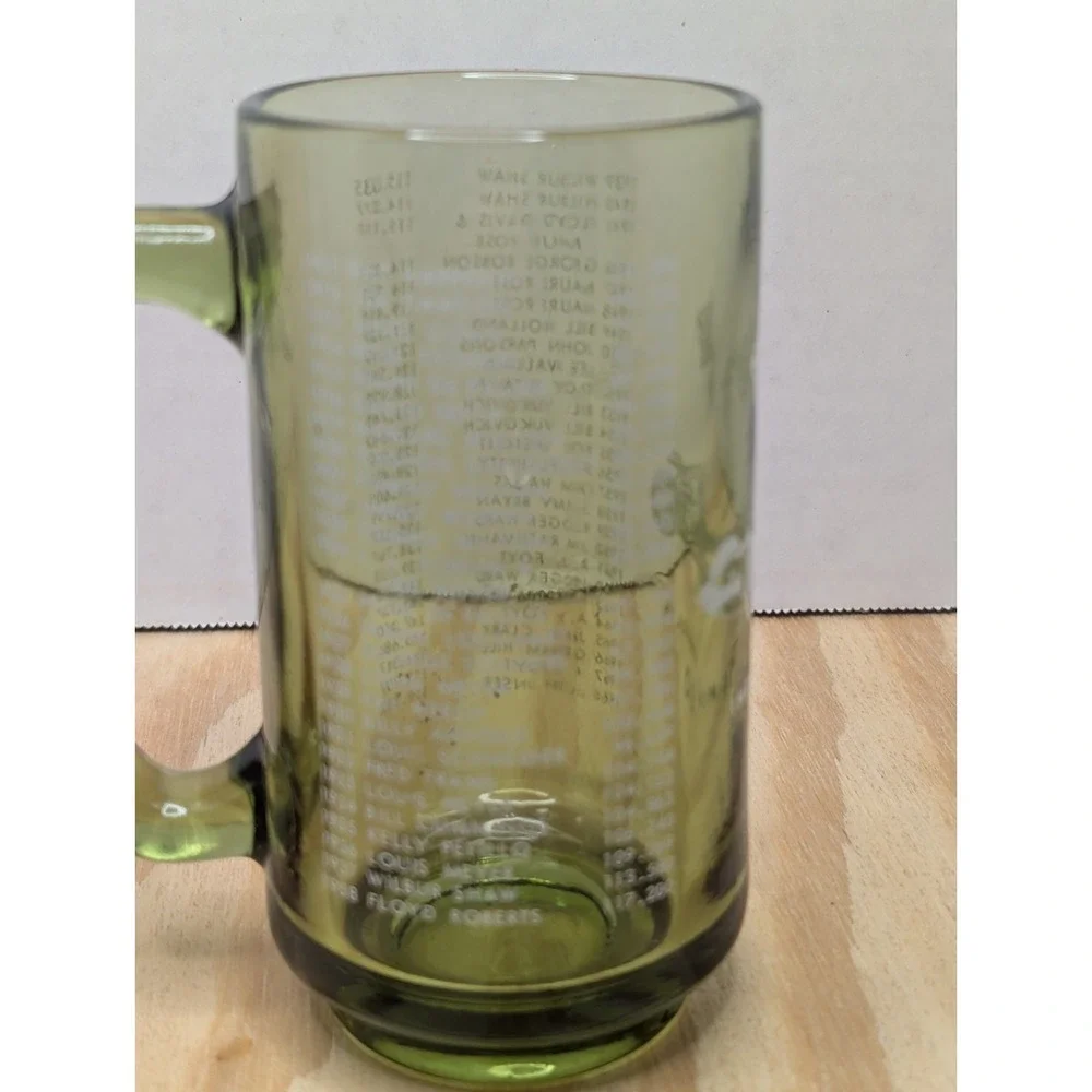 Vintage 1972 Souvenir Indianapolis 500 Winner's List 1941-1972 Green Pink Mug - Picture 3 of 6